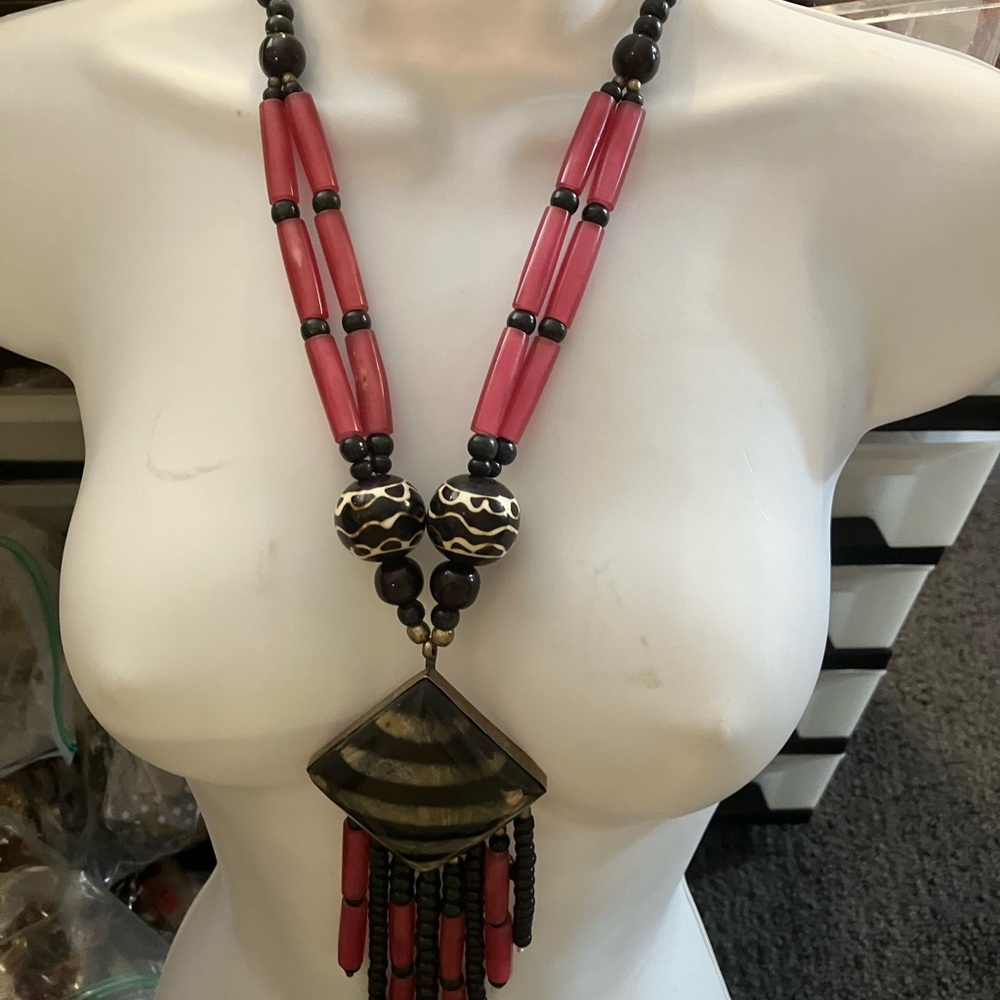 Gerda Lynggaard monies  vintage huge pendant necklace